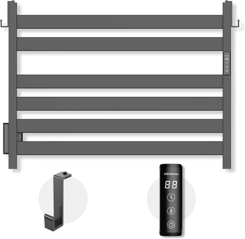 Miniatura 8 de K&KALONZO EL18SL - Toallero térmico de 5 bares, montaje en pared, calor rápido en 2 minutos, EL18SL Brushed, Fast Heat(122°F in 2 Min), Built-in