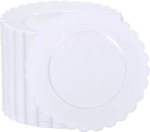 Miniatura 11 de SUT 72 platos de plástico negro PSC, platos desechables resistentes, platos llanos desechables negros, plato llano de plástico de 10.25 pulgadas