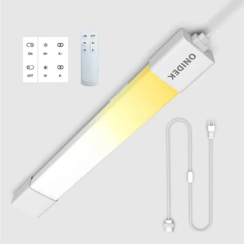 Miniatura 9 de ONIDEK Luces para debajo del gabinete con enchufe. 3000K-6500K atenuación y color. con panel de control inalámbrico y control remoto. 15 W 1500 lm