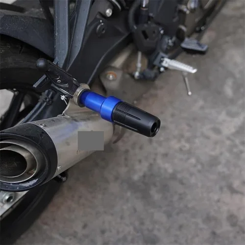 Miniatura 4 de TEMKIN W para Suzuki Gixxer SF250 Sf 250 SF250 150 125 SF motocicleta CNC Accesorios protección contra caídas Deslizador de escape deslizante B Negro