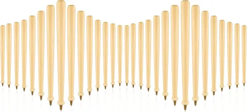 Miniatura 8 de Zonon 15 bolígrafos de madera para bate de béisbol, tinta negra, bola marrón, bola de madera, bolígrafos de escritura de bate de béisbol, fiesta