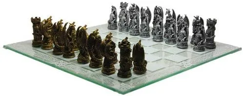 Pacific Giftware Juego de ajedrez de dragón de fantasía