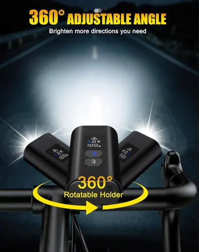 Miniatura 5 de 17* LED 4800 Lumen Bike Lights, USB-C Rechargeable Bicycle Light, Super Bright Bike Lights for Night Riding, IP65 Waterproof Bicycle Headlight for