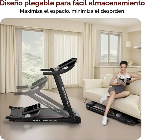 Miniatura 7 de RHYTHM FUN 8.0 MPH Treadmills for Home, Running Walking Pad Treadmill with Incline up to 8%, Foldable Treadmill with Handle Bar, Low Noise Walking