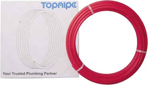 Tubo PEX-A, tubo rojo de 1/2 pulgada x 100 pies, certificado NSF para agua potable, tubo PEX-A para fontanería, herramientas de fontanería de