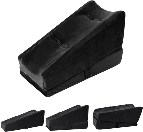 BALAPET Almohada de elevación de brazo ajustable 2 en 1 con bolsillos, cojín ergonómico de cuña para apoyo poscirugía, almohada de refuerzo de