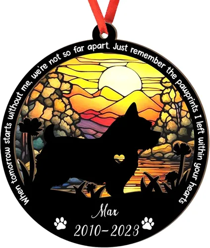 Miniatura 103 de Adorno personalizado para atrapasoles de sabueso afgano, adorno de Navidad de sabueso afgano – Regalo para perro amante, sabueso afgano
