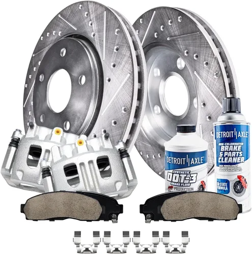 Miniatura 54 de Detroit Axle - 4 rotores de freno para Chevrolet Cruze 2014 2015 [modelos de motores de gas] Rotores de freno de disco perforados y ranurados