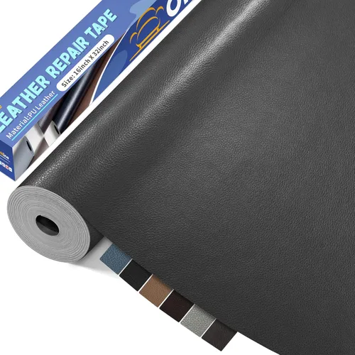Miniatura 25 de ONine - Parche para reparación de cuero, parche autoadhesivo para sillones, parche de cuero contra rasguños, disponible en diferentes colores, de 5