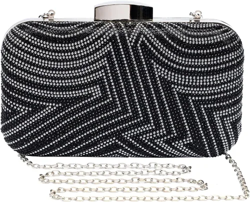 Mulian LilY Bolso de mano con purpurina para mujer, bolsas de noche brillantes, bolso de fiesta de graduación