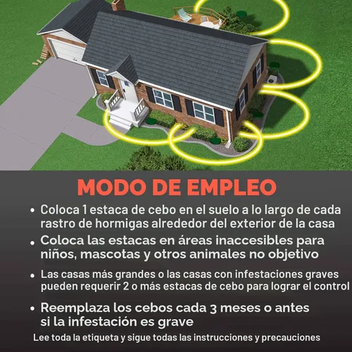 Miniatura 7 de Spectracide Ant Shield, estacas para matar hormigas en exteriores de 6 unidades, paquete de 1