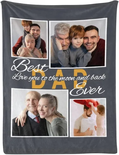 Miniatura 30 de Manta personalizada con fotos, mantas personalizadas con imagen para madre, padre, niños, hermana, amigos, parejas, cumpleaños, 1 foto, 30 x 40