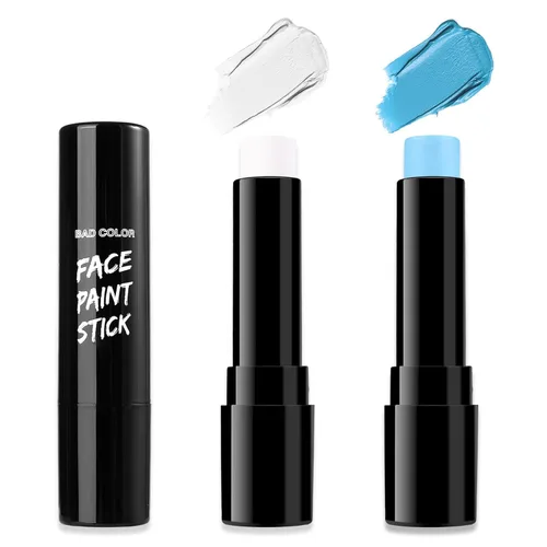 Miniatura 17 de BADCOLOR Pintura facial mezclable con crema negra para adultos, niños, ojos, softbol, fútbol, béisbol, deportes, no tóxica, hipoalergénica