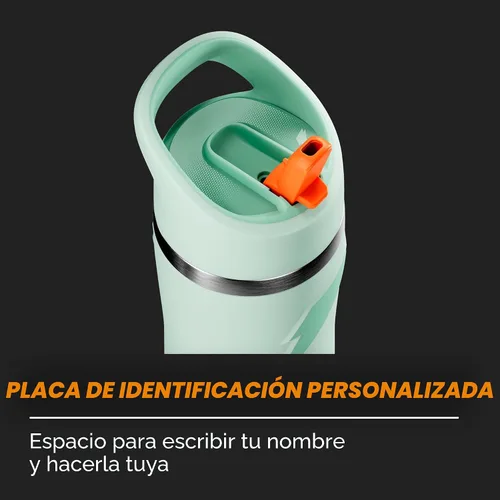 Miniatura 5 de Gatorade 'Overtime' - Botella de agua de acero inoxidable de 22 onzas, tapa con popote, color azul Azul claro