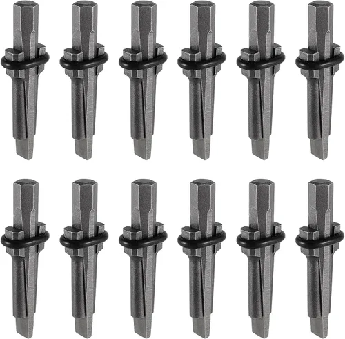MUKCHAP 12 cuñas de cuña y plumas de 5/8 pulgadas, cuñas para dividir piedra, hoja de acero, borde puntiagudo, pequeño, divisor de piedra