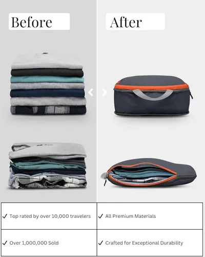 Miniatura 6 de TRIPPED Travel Gear - Cubos grandes de compresión para equipaje de viaje, organizadores de equipaje, juego de 7 piezas para equipaje facturado