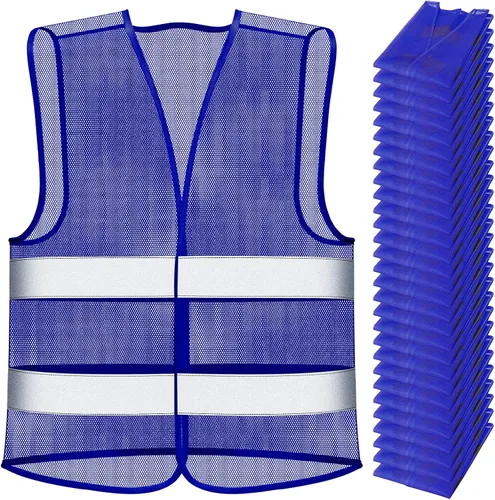 Miniatura 8 de Unittype Chaleco de seguridad reflectante de alta visibilidad, disfraz de malla de alta visibilidad, tamaño ajustable para hombres y mujeres
