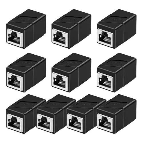 Miniatura 11 de Acoplador RJ45, adaptadores Ethernet de 2 pak, hembra a hembra, modular recto de 8 pines, conectores de red para cable Ethernet Azul