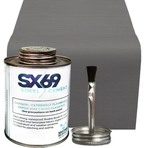 Miniatura 10 de SX 69 Kit de reparación de vinilo Kit de reparación de casa inflable Rojo Incluye adhesivo de 4 onzas y rollo de vinilo para reparaciones