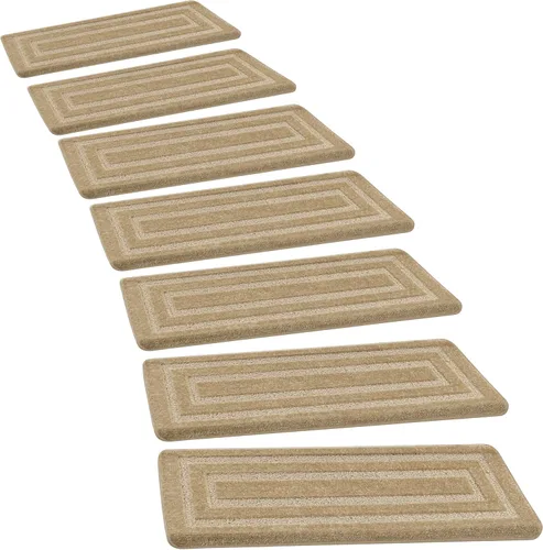 Miniatura 33 de PURE ERA Bullnose - Juego de peldaños de alfombra para escaleras, sin cinta, antideslizante, protectores de escaleras para interiores, alfombras