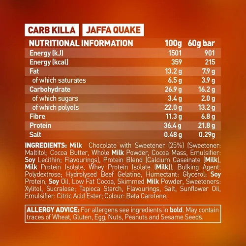 Miniatura 6 de Grenade Carb Killa Bar-Jaffa Quake Box, 12 Count