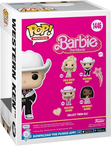Miniatura 3 de Funko Pop! Movies: Barbie - Western Ken - Figura de vinilo coleccionable - Idea de regalo - Producto oficial - para niños y adultos - fanáticos