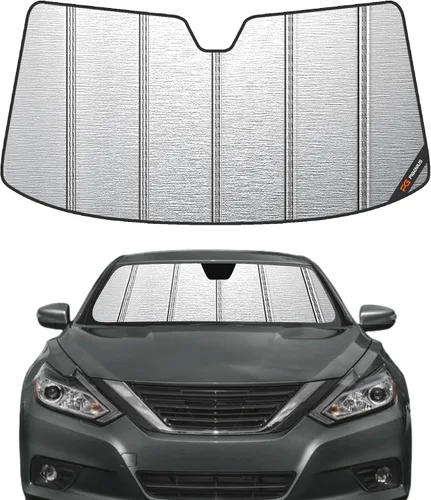 Pigenius Parasol de parabrisas para Nissan Altima Sedan 2013-2018, acabado plateado metálico
