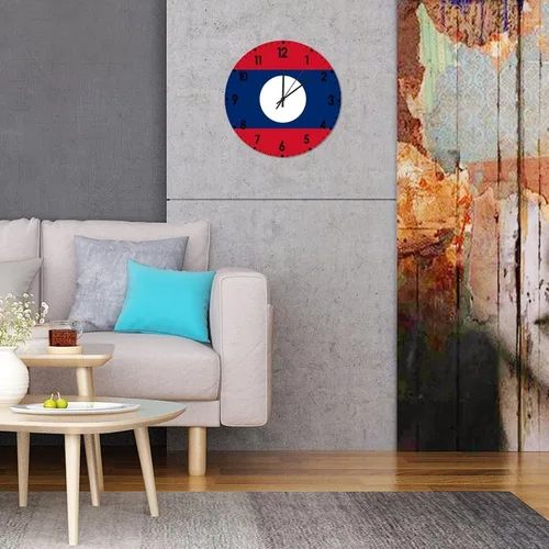 Miniatura 126 de Cheyan Reloj de pared con bandera de Canadá de 12 pulgadas, silencioso, sin tictac, de PVC, funciona con pilas, reloj redondo decorativo, regalo