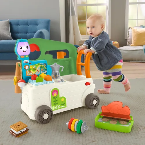 Miniatura 2 de Fisher-Price Juguete de Bebé a Niño Pequeño Laugh & Learn 3-en-1 Caminador y Centro de Actividades Camper Portátil con Smart Stages para Edades