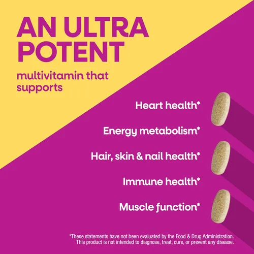 Miniatura 3 de Nature's Way Alive! Multivitaminas diarias ultra para mujer, fórmula de alta potencia, promueve el metabolismo de la energía y la función muscular*