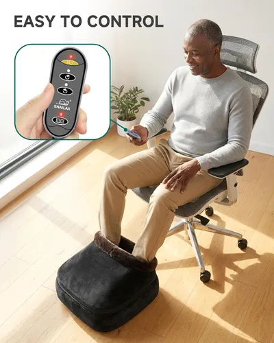 Miniatura 5 de Snailax Masajeador Shiatsu 2 en 1 para pies y espalda con calor, calentador de pies amasado, masaje eléctrico de pies, masajeadores para espalda