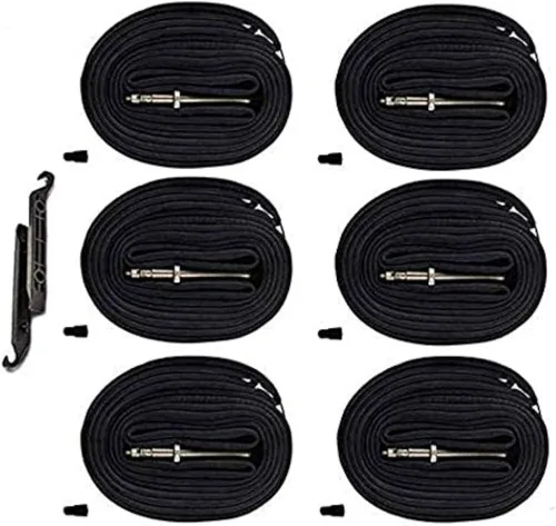 Paquete de 6 tubos interiores de repuesto para bicicleta de carretera de 700 x 20-25C, válvula Presta de 1.654 in para bicicletas de carretera con