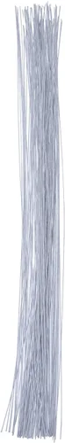 EBOOT 100 piezas de alambre floral blanco calibre 26 para manualidades, tartas, 14 pulgadas, ramo de flores envolver coronas, arreglos florales,