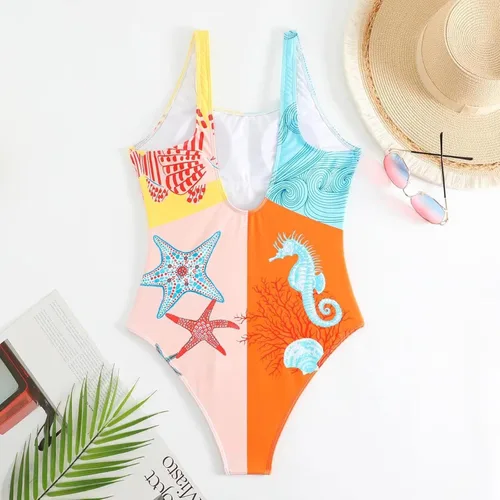Miniatura 5 de Traje de baño de dos piezas para mujer, traje de baño con estampado de flores en 3D, traje de baño con estampado de moda con clase, conjunto
