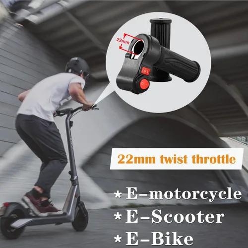 Miniatura 2 de Agarrados de acelerador giratorios eléctricos, manillar de acelerador de tres velocidades para scooter eléctrico, acelerador de bicicleta eléctrica