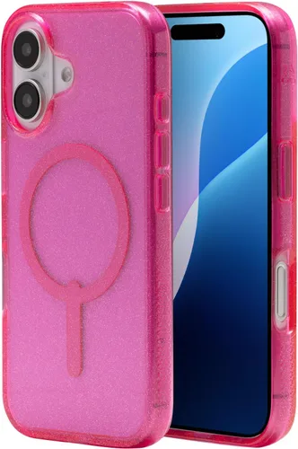 Miniatura 20 de ZAGG Milan Snap Case - Funda para iPhone 16 Plus, purpurina rosa, compatible con MagSafe, protección contra caídas de 13 pies, materiales Destellos