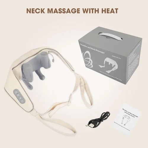 Miniatura 8 de Neck Shoulder Massager with Heat, Cordless Shiatsu Deep Tissue Kneading Massage Pillow for Pain Relief, for Neck, Back, and Leg, Gifts for Men Women