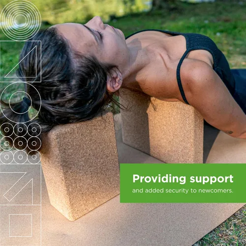 Miniatura 5 de Go4Cork Cork Yoga Block Non-Toxic, Alternative To Foam Yoga Blocks Odorless, Soft, Non-Slip, Workout & Exercise Yogi Gift Accessories Men &