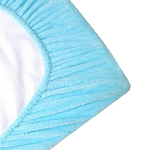 Miniatura 4 de Funda de terciopelo coral para cambiador de pañales para bebé, niña, bebé, niño, 1 unidad (tortuga azul)