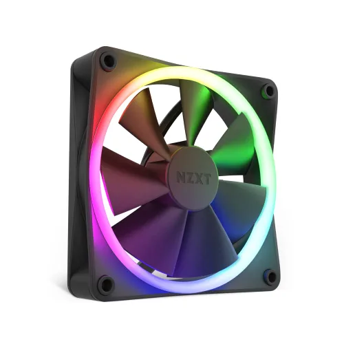 NZXT F120 RGB Paquete Triple – 3 x ventiladores RGB PWM de 120 mm para PC con controlador RGB – Alto flujo de aire, bajo ruido – Rodamiento de