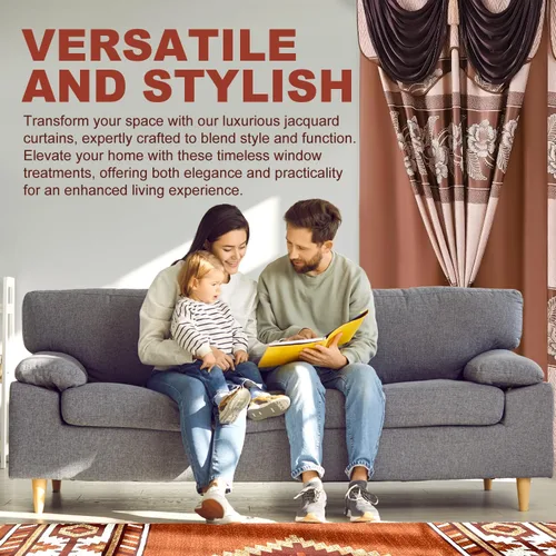 Miniatura 7 de YHSF Cortinas elegantes para oscurecer la habitación para sala de estar y dormitorios, 54 pulgadas de ancho x 84 pulgadas de largo, juego de 2 Marrón