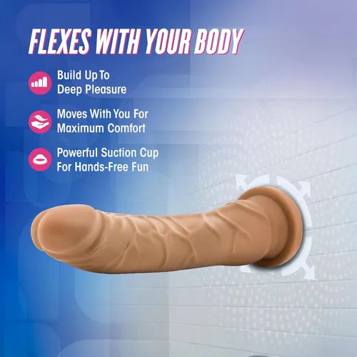 Miniatura 3 de Au Naturel Roberto - Sensa Feel - Consolador realista de doble densidad de 9.25 pulgadas de largo - Eje flexible - Base de ventosa, compatible