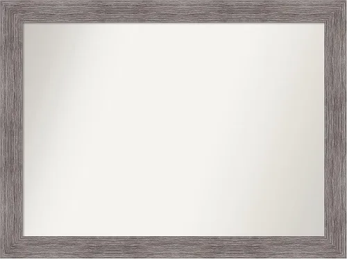 Miniatura 29 de Amanti Art Espejo de baño gris para sobre el fregadero, 31 x 48 pulgadas, espejo de tocador rectangular estrecho de color gris, marco de madera