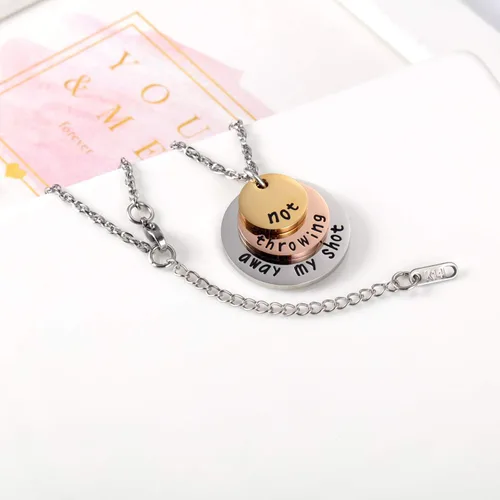 Miniatura 3 de Ukodnus Not Throwing Away My Shot - Collar de tres capas para adolescentes y niñas regalos de Hamilton joyería inspirada en música Broadway collar