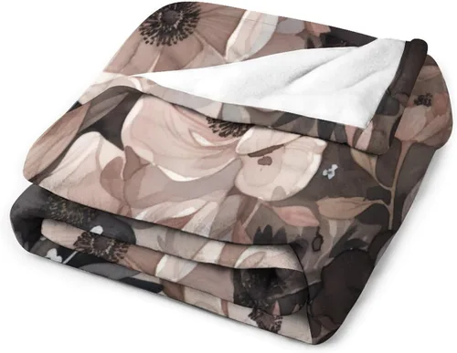 Miniatura 3 de Manta decorativa moderna de flores de acuarela, manta floral de primavera y verano, manta de 30 x 40 pulgadas, súper suave y acogedora para sofá