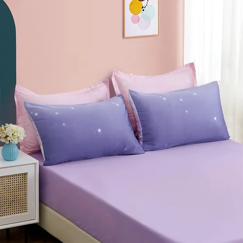 Miniatura 102 de Dinjoy Juego de edredón para niñas, tamaño individual, colorido, azul, rosa, morado, arcoíris, juego de ropa de cama de 6 piezas en una bolsa