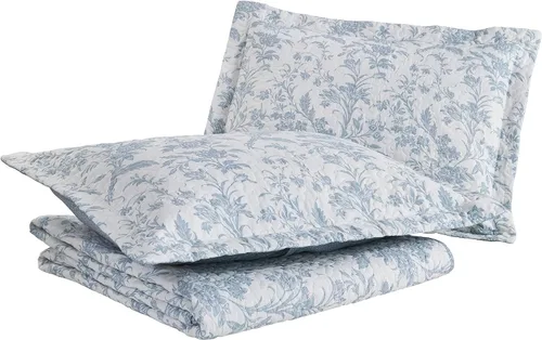 Miniatura 14 de Laura Ashley - Juego de edredón individual, juego de ropa de cama reversible de algodón con funda de almohada adicional, decoración del hogar