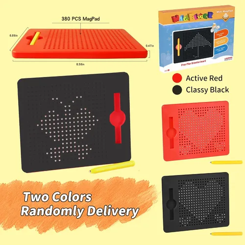 Miniatura 7 de MAGBLOCK Tablero magnético de dibujo para niños con bolígrafo magnético, juguetes educativos portátiles para niños y niñas, regalos ideales