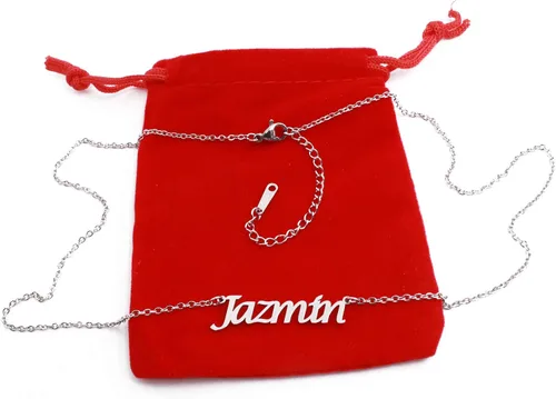 Miniatura 2 de Kigu Jazmin Collar personalizado con nombre personalizado tono plateado