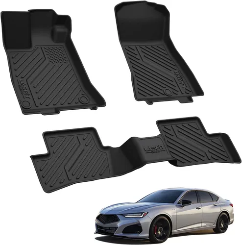 Miniatura 25 de LASFIT Tapetes de elastómero termoplástico para 1a y 2a fila de asientos de auto, para todo tipo de clima